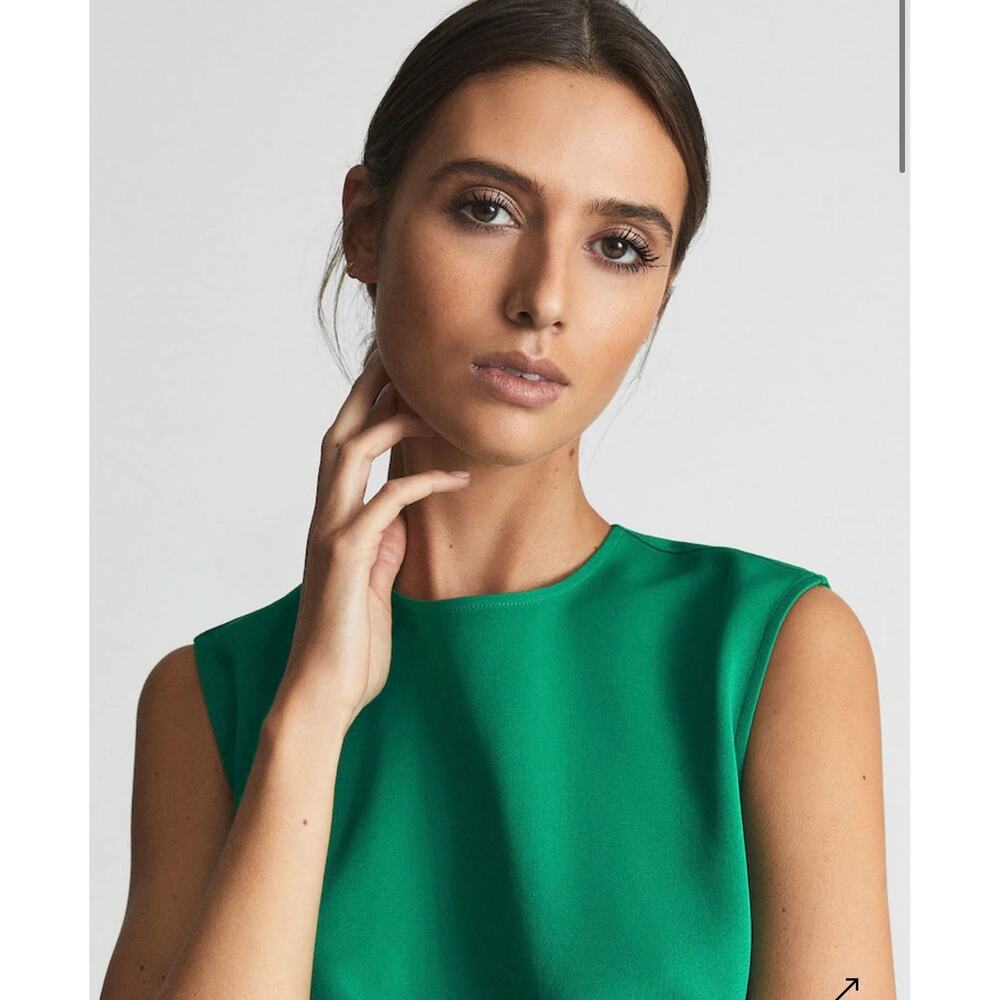 REISS Layla Bodycon Dress in Green Size 4 NWT - Picture 6 of 15